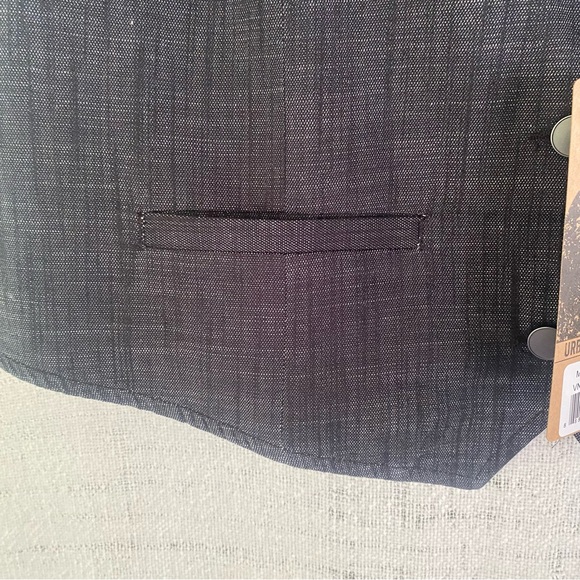 NWT Chef Works URBAN Collection Button Front Gray Black Cotton Blend Vest SizeM - Picture 4 of 9